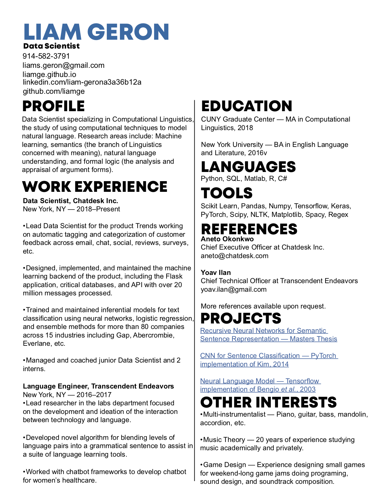 resume